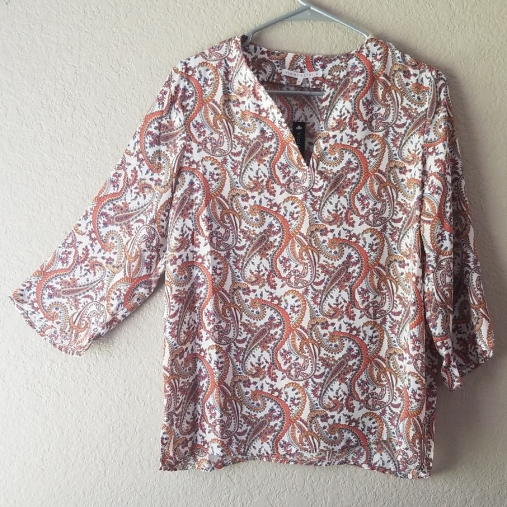 Violet & Claire Paisley Blouse